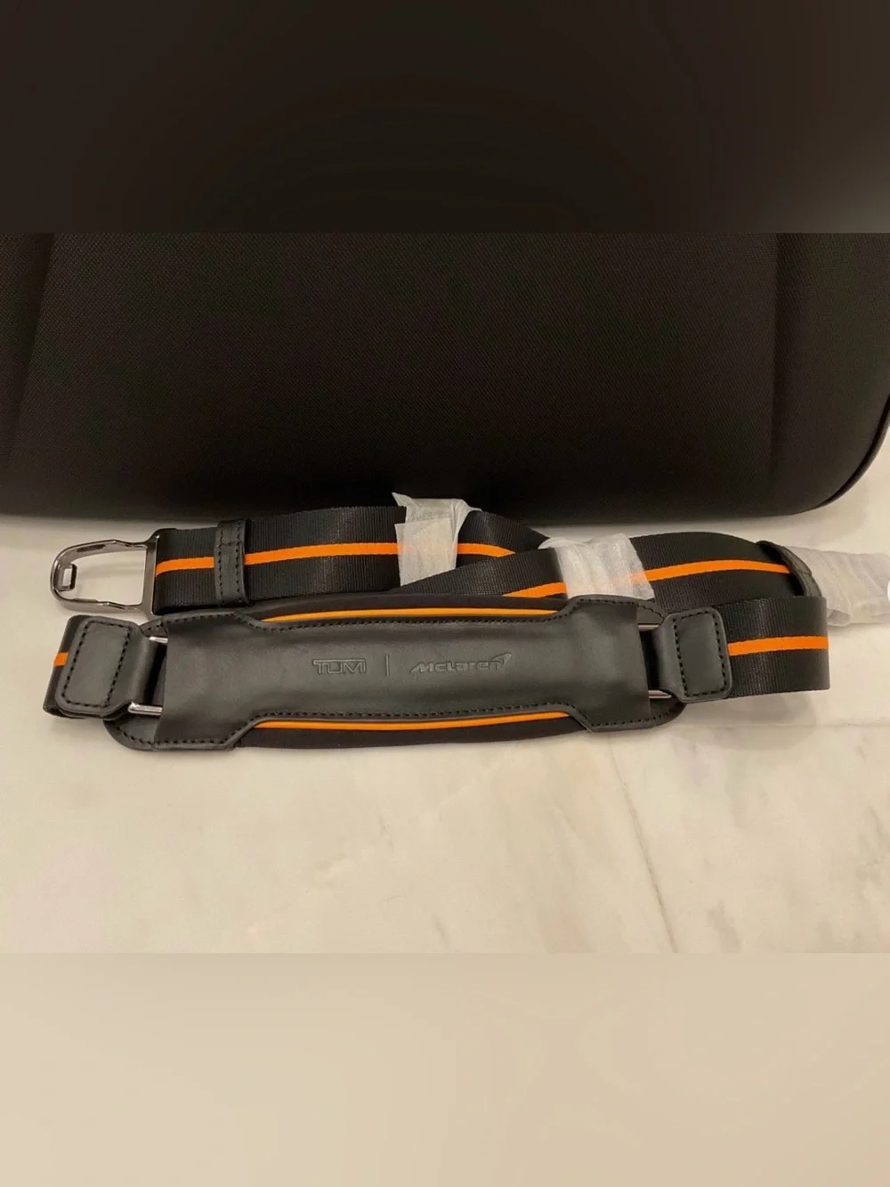 NEW Tumi McLaren QUANTUM 21.5” Duffel Bag - BLACK with PAPAYA ORANGE Accents